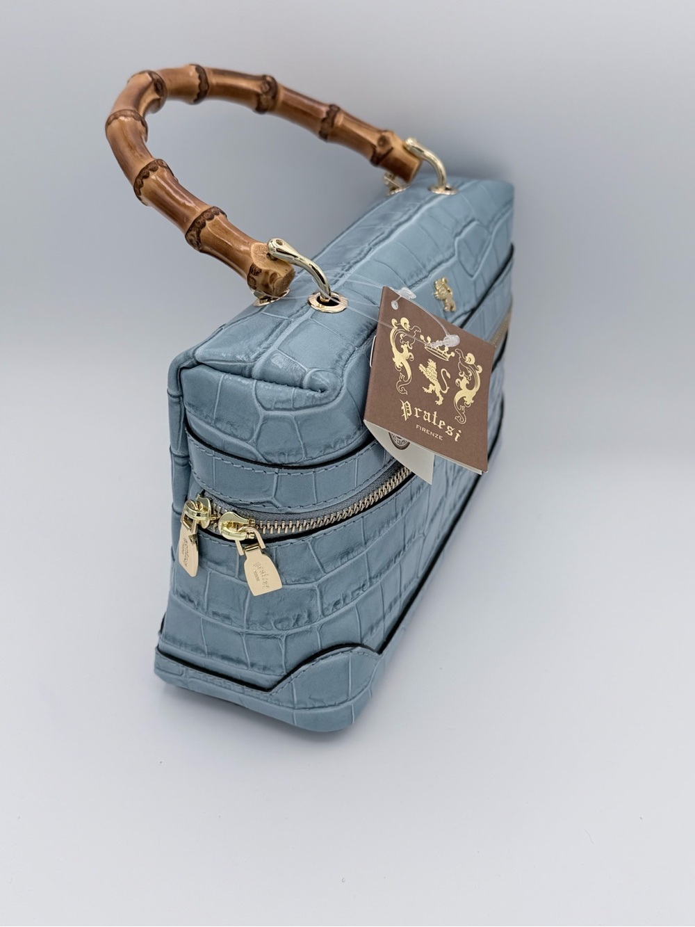 Pratesi Leather Croc-Vanity Bag - Picture 3 of 6